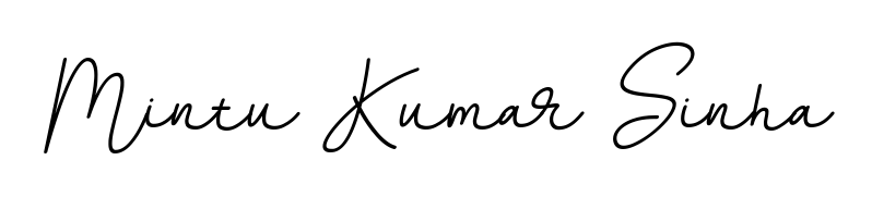 The BallpointsItalic-DORy9 font transforms the name Mintu Kumar Sinha into an executive sign with sharp precision and distinguished character. Mintu Kumar Sinha signature style 11 images and pictures png