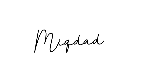 Design your own signature with our free online signature maker. With this signature software, you can create a handwritten (BallpointsItalic-DORy9) signature for name Miqdad. Miqdad signature style 11 images and pictures png