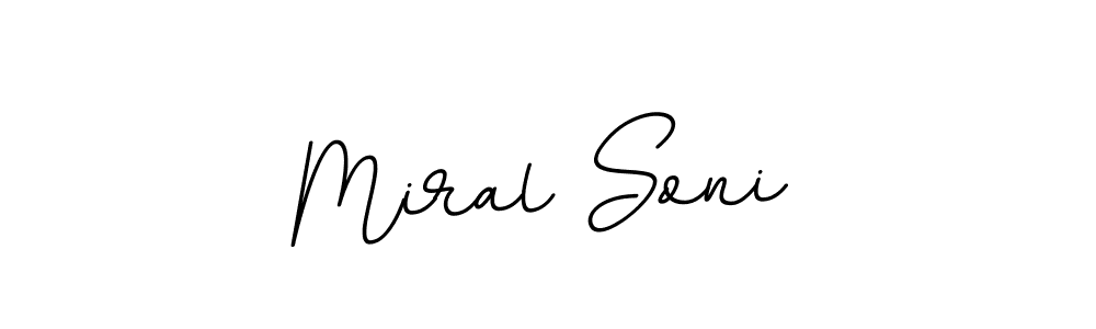 Make a beautiful signature design for name Miral Soni. With this signature (BallpointsItalic-DORy9) style, you can create a handwritten signature for free. Miral Soni signature style 11 images and pictures png