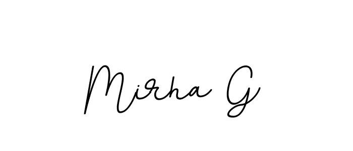 Make a beautiful signature design for name Mirha G. With this signature (BallpointsItalic-DORy9) style, you can create a handwritten signature for free. Mirha G signature style 11 images and pictures png