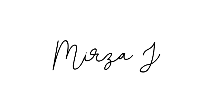 Create a beautiful signature design for name Mirza J. With this signature (BallpointsItalic-DORy9) fonts, you can make a handwritten signature for free. Mirza J signature style 11 images and pictures png