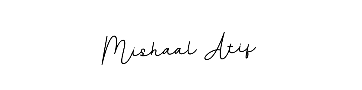 Make a beautiful signature design for name Mishaal Atif. With this signature (BallpointsItalic-DORy9) style, you can create a handwritten signature for free. Mishaal Atif signature style 11 images and pictures png