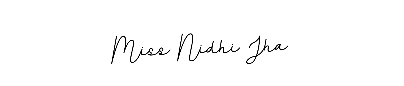 Make a beautiful signature design for name Miss Nidhi Jha. With this signature (BallpointsItalic-DORy9) style, you can create a handwritten signature for free. Miss Nidhi Jha signature style 11 images and pictures png