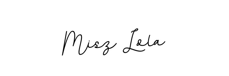Design your own signature with our free online signature maker. With this signature software, you can create a handwritten (BallpointsItalic-DORy9) signature for name Misz Lola. Misz Lola signature style 11 images and pictures png