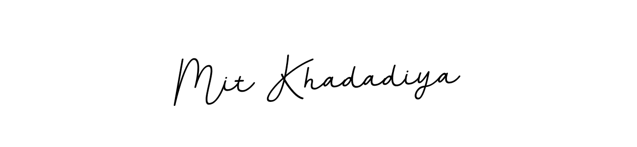 Make a beautiful signature design for name Mit Khadadiya. With this signature (BallpointsItalic-DORy9) style, you can create a handwritten signature for free. Mit Khadadiya signature style 11 images and pictures png