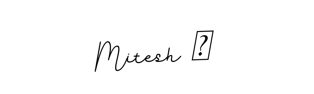 It looks lik you need a new signature style for name Mitesh ✨. Design unique handwritten (BallpointsItalic-DORy9) signature with our free signature maker in just a few clicks. Mitesh ✨ signature style 11 images and pictures png