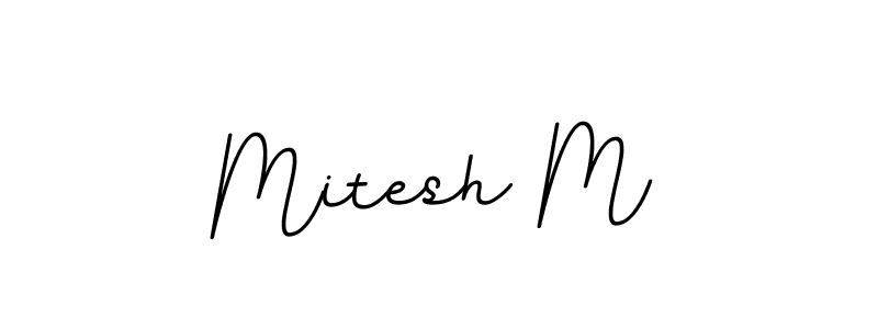 How to make Mitesh M signature? BallpointsItalic-DORy9 is a professional autograph style. Create handwritten signature for Mitesh M name. Mitesh M signature style 11 images and pictures png