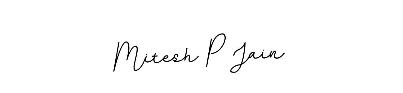 This is the best signature style for the Mitesh P Jain name. Also you like these signature font (BallpointsItalic-DORy9). Mix name signature. Mitesh P Jain signature style 11 images and pictures png