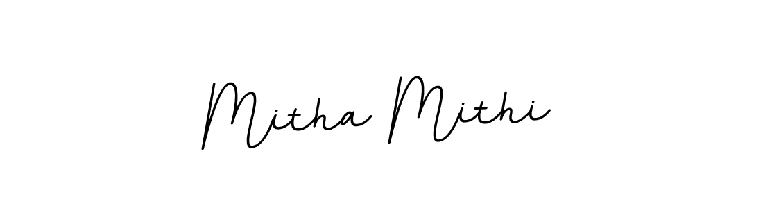 Design your own signature with our free online signature maker. With this signature software, you can create a handwritten (BallpointsItalic-DORy9) signature for name Mitha Mithi. Mitha Mithi signature style 11 images and pictures png