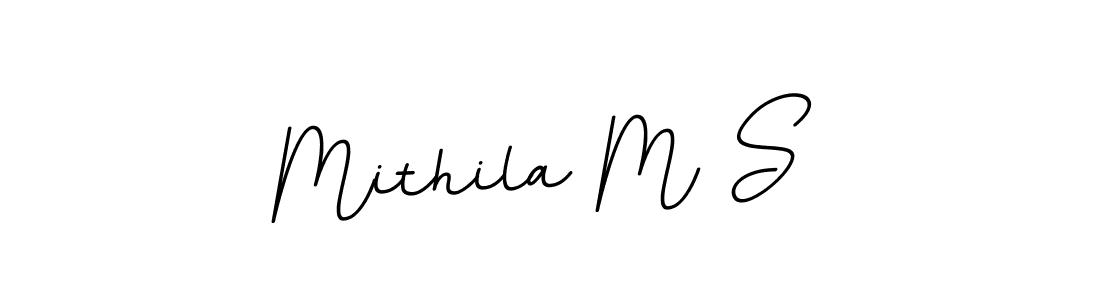 This is the best signature style for the Mithila M S name. Also you like these signature font (BallpointsItalic-DORy9). Mix name signature. Mithila M S signature style 11 images and pictures png