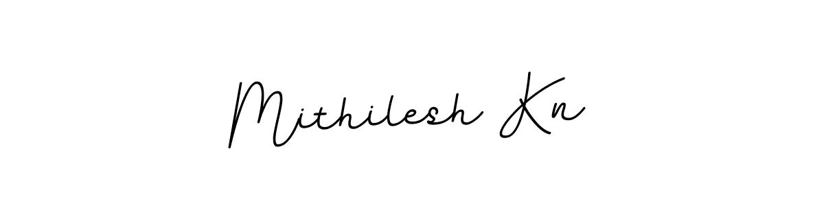 How to make Mithilesh Kn name signature. Use BallpointsItalic-DORy9 style for creating short signs online. This is the latest handwritten sign. Mithilesh Kn signature style 11 images and pictures png