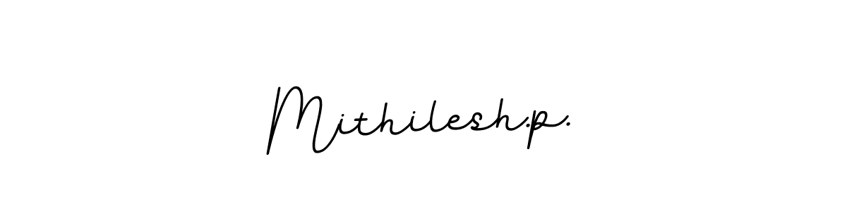 Make a beautiful signature design for name Mithilesh.p.. With this signature (BallpointsItalic-DORy9) style, you can create a handwritten signature for free. Mithilesh.p. signature style 11 images and pictures png