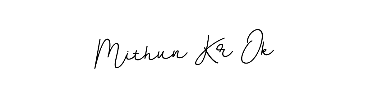 Make a beautiful signature design for name Mithun Kr Ok. With this signature (BallpointsItalic-DORy9) style, you can create a handwritten signature for free. Mithun Kr Ok signature style 11 images and pictures png