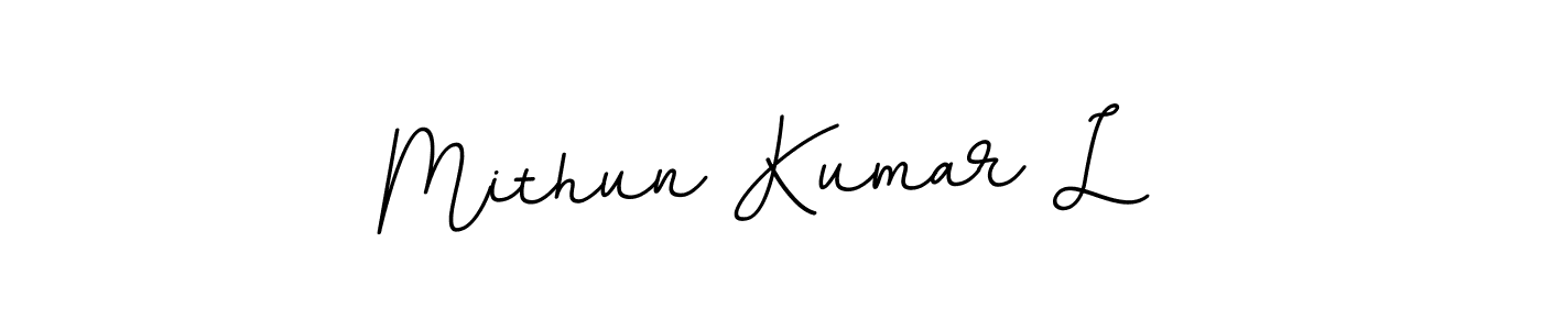 Design your own signature with our free online signature maker. With this signature software, you can create a handwritten (BallpointsItalic-DORy9) signature for name Mithun Kumar L. Mithun Kumar L signature style 11 images and pictures png