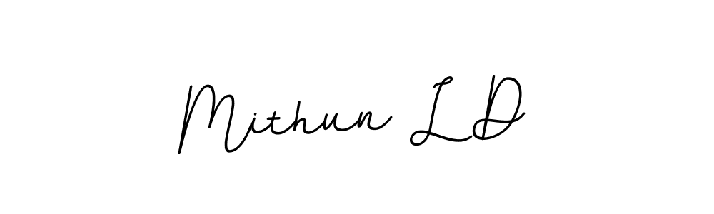 Use a signature maker to create a handwritten signature online. With this signature software, you can design (BallpointsItalic-DORy9) your own signature for name Mithun L D. Mithun L D signature style 11 images and pictures png
