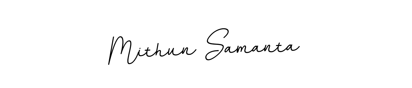 How to make Mithun Samanta name signature. Use BallpointsItalic-DORy9 style for creating short signs online. This is the latest handwritten sign. Mithun Samanta signature style 11 images and pictures png