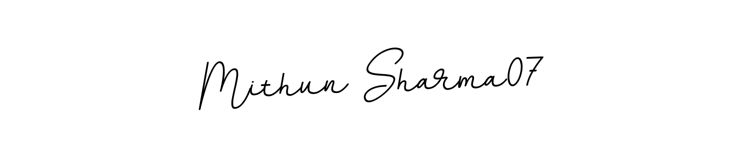 How to make Mithun Sharma07 name signature. Use BallpointsItalic-DORy9 style for creating short signs online. This is the latest handwritten sign. Mithun Sharma07 signature style 11 images and pictures png