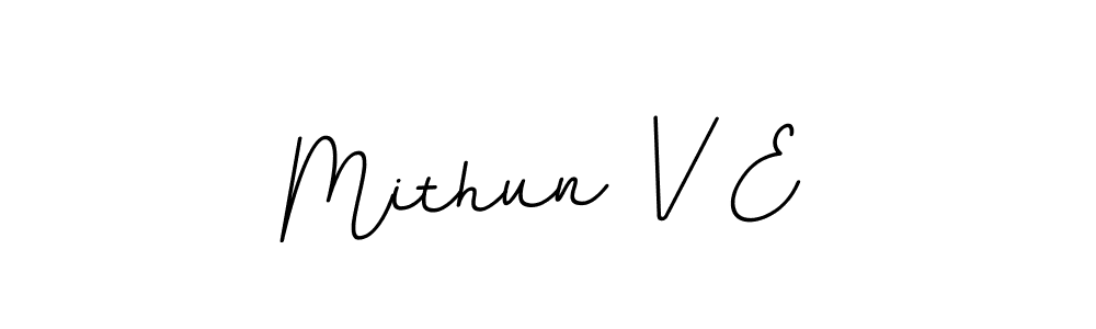 Use a signature maker to create a handwritten signature online. With this signature software, you can design (BallpointsItalic-DORy9) your own signature for name Mithun V E. Mithun V E signature style 11 images and pictures png