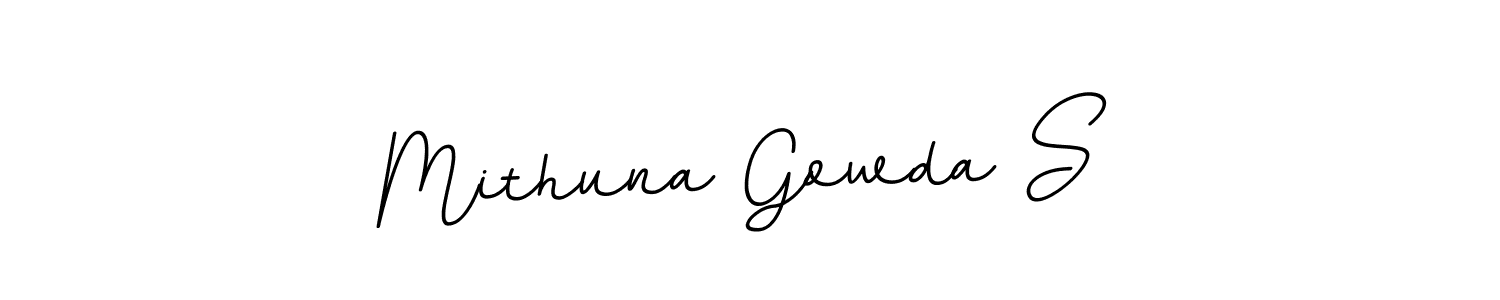 Make a beautiful signature design for name Mithuna Gowda S. With this signature (BallpointsItalic-DORy9) style, you can create a handwritten signature for free. Mithuna Gowda S signature style 11 images and pictures png