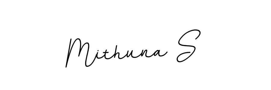 Make a beautiful signature design for name Mithuna S. With this signature (BallpointsItalic-DORy9) style, you can create a handwritten signature for free. Mithuna S signature style 11 images and pictures png