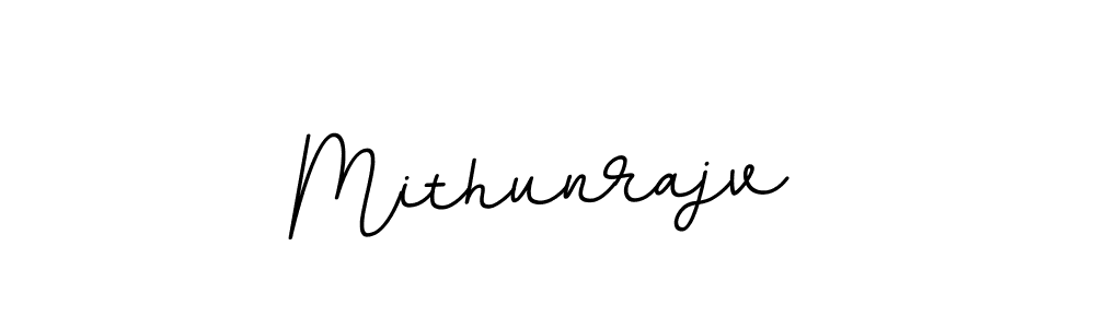 Make a beautiful signature design for name Mithunrajv. With this signature (BallpointsItalic-DORy9) style, you can create a handwritten signature for free. Mithunrajv signature style 11 images and pictures png