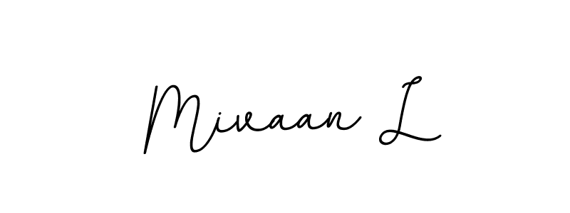 This is the best signature style for the Mivaan L name. Also you like these signature font (BallpointsItalic-DORy9). Mix name signature. Mivaan L signature style 11 images and pictures png