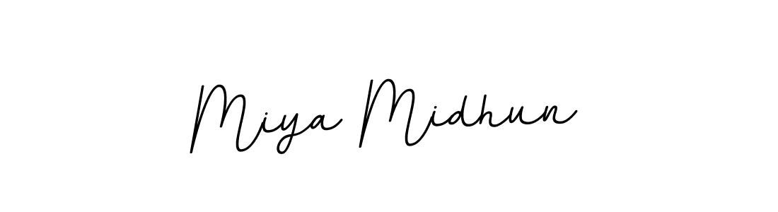 The best way (BallpointsItalic-DORy9) to make a short signature is to pick only two or three words in your name. The name Miya Midhun include a total of six letters. For converting this name. Miya Midhun signature style 11 images and pictures png