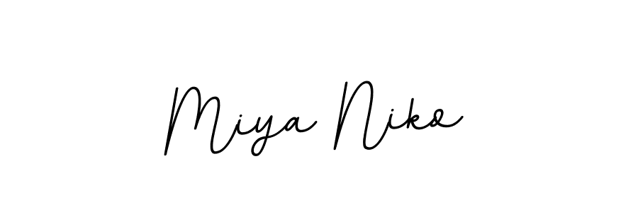 Use a signature maker to create a handwritten signature online. With this signature software, you can design (BallpointsItalic-DORy9) your own signature for name Miya Niko. Miya Niko signature style 11 images and pictures png