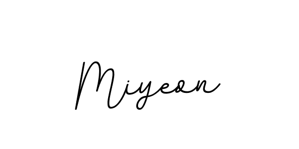 Design your own signature with our free online signature maker. With this signature software, you can create a handwritten (BallpointsItalic-DORy9) signature for name Miyeon. Miyeon signature style 11 images and pictures png