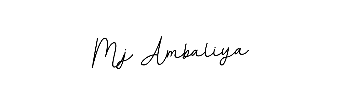 Use a signature maker to create a handwritten signature online. With this signature software, you can design (BallpointsItalic-DORy9) your own signature for name Mj Ambaliya. Mj Ambaliya signature style 11 images and pictures png