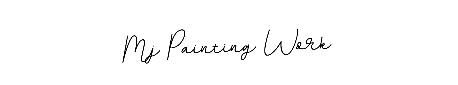 How to make Mj Painting Work name signature. Use BallpointsItalic-DORy9 style for creating short signs online. This is the latest handwritten sign. Mj Painting Work signature style 11 images and pictures png