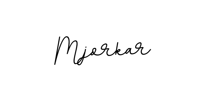 How to make Mjorkar name signature. Use BallpointsItalic-DORy9 style for creating short signs online. This is the latest handwritten sign. Mjorkar signature style 11 images and pictures png