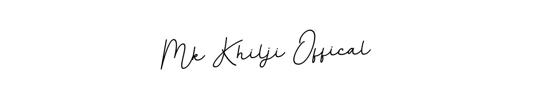 Make a beautiful signature design for name Mk Khilji Offical. With this signature (BallpointsItalic-DORy9) style, you can create a handwritten signature for free. Mk Khilji Offical signature style 11 images and pictures png