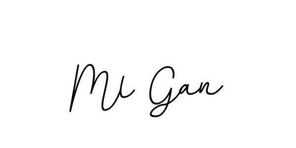 Use a signature maker to create a handwritten signature online. With this signature software, you can design (BallpointsItalic-DORy9) your own signature for name Ml Gan. Ml Gan signature style 11 images and pictures png