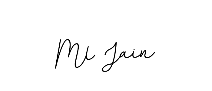 Create a beautiful signature design for name Ml Jain. With this signature (BallpointsItalic-DORy9) fonts, you can make a handwritten signature for free. Ml Jain signature style 11 images and pictures png