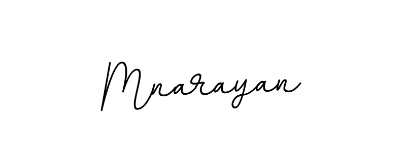 Use a signature maker to create a handwritten signature online. With this signature software, you can design (BallpointsItalic-DORy9) your own signature for name Mnarayan. Mnarayan signature style 11 images and pictures png
