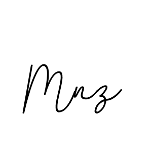 Make a beautiful signature design for name Mnz. With this signature (BallpointsItalic-DORy9) style, you can create a handwritten signature for free. Mnz signature style 11 images and pictures png