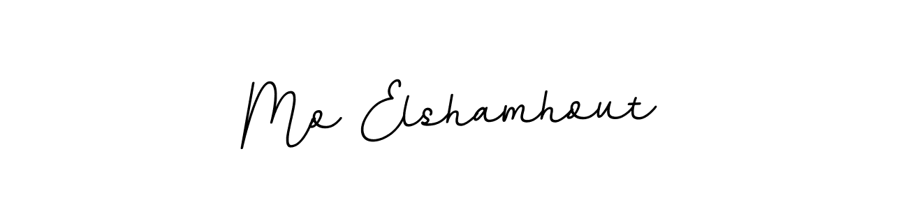 How to make Mo Elshamhout name signature. Use BallpointsItalic-DORy9 style for creating short signs online. This is the latest handwritten sign. Mo Elshamhout signature style 11 images and pictures png