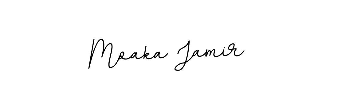 You should practise on your own different ways (BallpointsItalic-DORy9) to write your name (Moaka Jamir) in signature. don't let someone else do it for you. Moaka Jamir signature style 11 images and pictures png