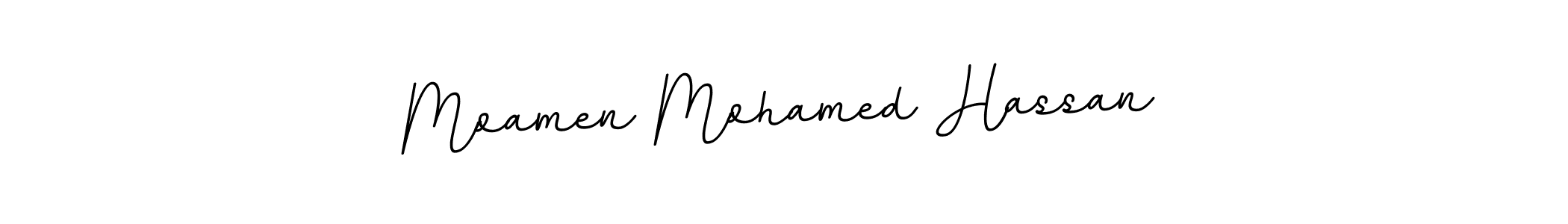 Also You can easily find your signature by using the search form. We will create Moamen Mohamed Hassan name handwritten signature images for you free of cost using BallpointsItalic-DORy9 sign style. Moamen Mohamed Hassan signature style 11 images and pictures png