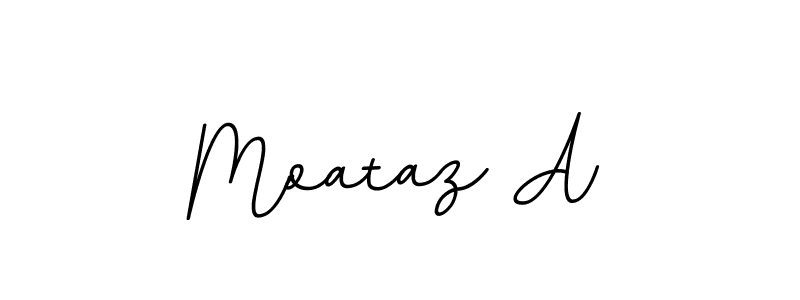 This is the best signature style for the Moataz A name. Also you like these signature font (BallpointsItalic-DORy9). Mix name signature. Moataz A signature style 11 images and pictures png