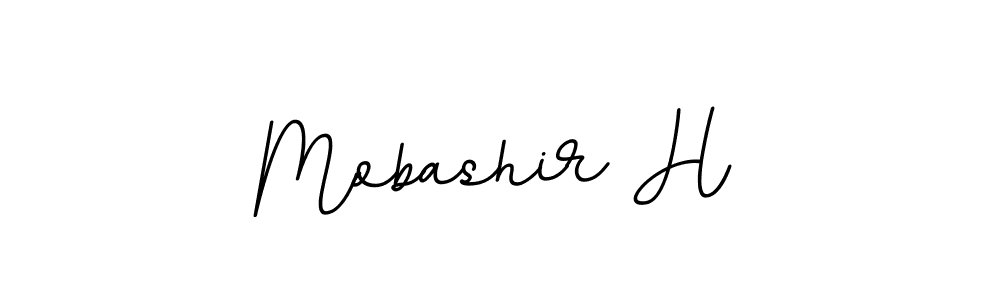 Use a signature maker to create a handwritten signature online. With this signature software, you can design (BallpointsItalic-DORy9) your own signature for name Mobashir H. Mobashir H signature style 11 images and pictures png