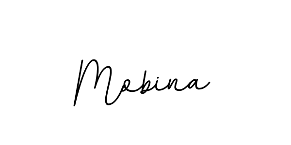 Make a beautiful signature design for name Mobina. With this signature (BallpointsItalic-DORy9) style, you can create a handwritten signature for free. Mobina signature style 11 images and pictures png