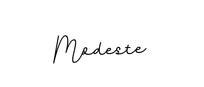 Modeste stylish signature style. Best Handwritten Sign (BallpointsItalic-DORy9) for my name. Handwritten Signature Collection Ideas for my name Modeste. Modeste signature style 11 images and pictures png
