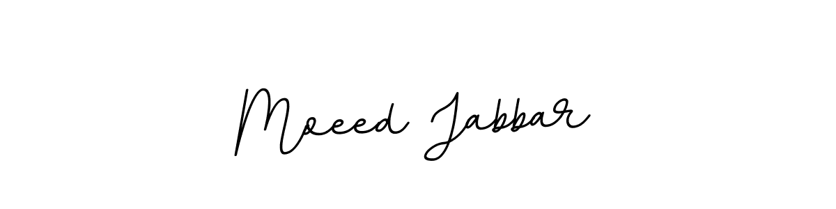 How to make Moeed Jabbar name signature. Use BallpointsItalic-DORy9 style for creating short signs online. This is the latest handwritten sign. Moeed Jabbar signature style 11 images and pictures png