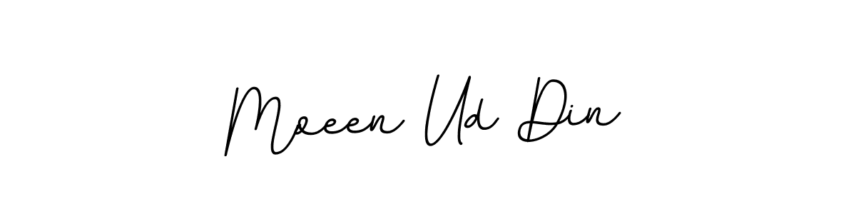 Use a signature maker to create a handwritten signature online. With this signature software, you can design (BallpointsItalic-DORy9) your own signature for name Moeen Ud Din. Moeen Ud Din signature style 11 images and pictures png