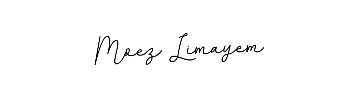 Make a beautiful signature design for name Moez Limayem. With this signature (BallpointsItalic-DORy9) style, you can create a handwritten signature for free. Moez Limayem signature style 11 images and pictures png