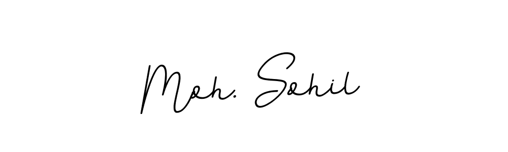 Use a signature maker to create a handwritten signature online. With this signature software, you can design (BallpointsItalic-DORy9) your own signature for name Moh. Sohil. Moh. Sohil signature style 11 images and pictures png