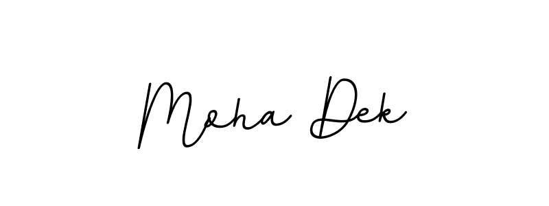 How to make Moha Dek name signature. Use BallpointsItalic-DORy9 style for creating short signs online. This is the latest handwritten sign. Moha Dek signature style 11 images and pictures png