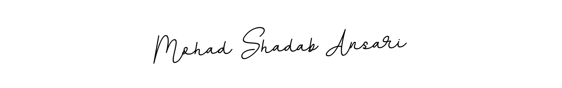 Design your own signature with our free online signature maker. With this signature software, you can create a handwritten (BallpointsItalic-DORy9) signature for name Mohad Shadab Ansari. Mohad Shadab Ansari signature style 11 images and pictures png